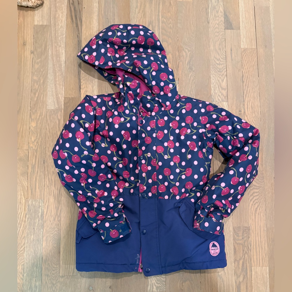 Burton Navy ski Jacket with Cherry and Pink Accents